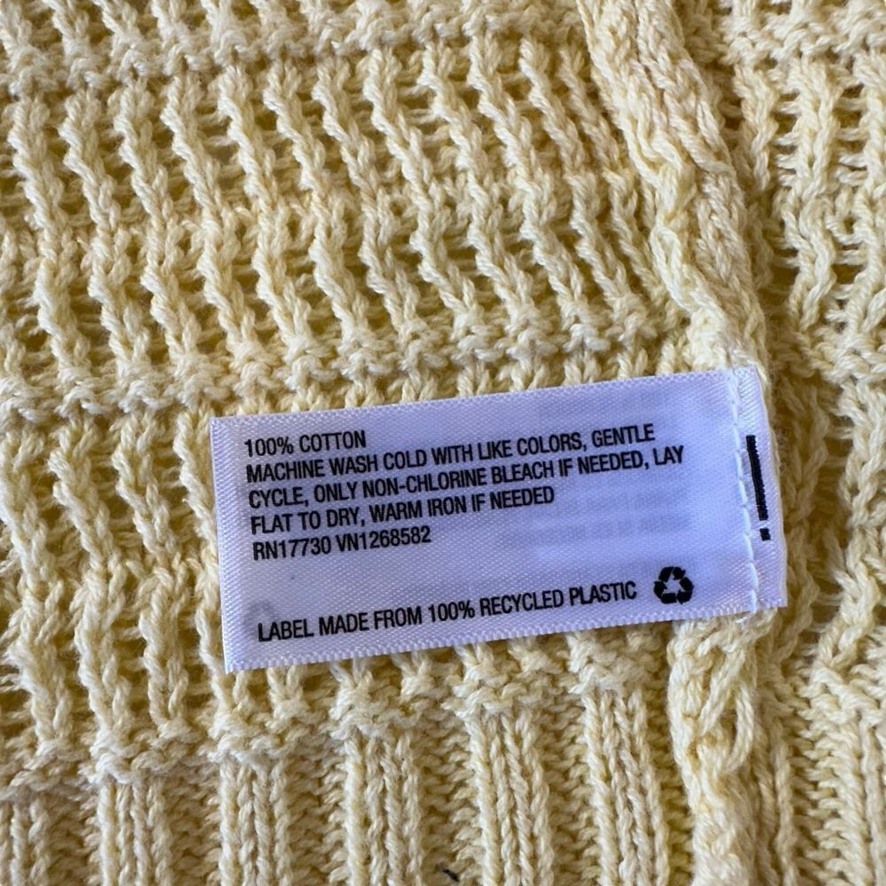Wild Fable Butter Yellow Knit Open Front Oversized Cardigan, Small - Picture 6 of 12
